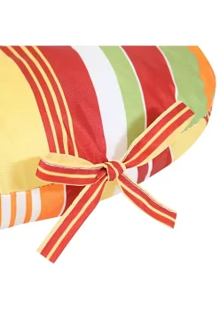Promo ✨ Outdoor Round Bistro Seat Cushion - Sherbert Stripes - Set of 2 by Sunnydaze Decor ✨ -Sunnydaze Decor Shop Belk 3590