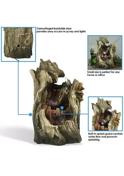 New 🔥 Cascading Caves Polyresin Indoor Water Fountain with LED - 14 in by Sunnydaze Decor 😍 -Sunnydaze Decor Shop Belk 3597