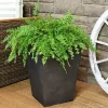 Flash Sale ❤️ Sunnydaze Square Galvanized Steel Planter - Charcoal by Sunnydaze Decor 🧨 -Sunnydaze Decor Shop Belk 3630