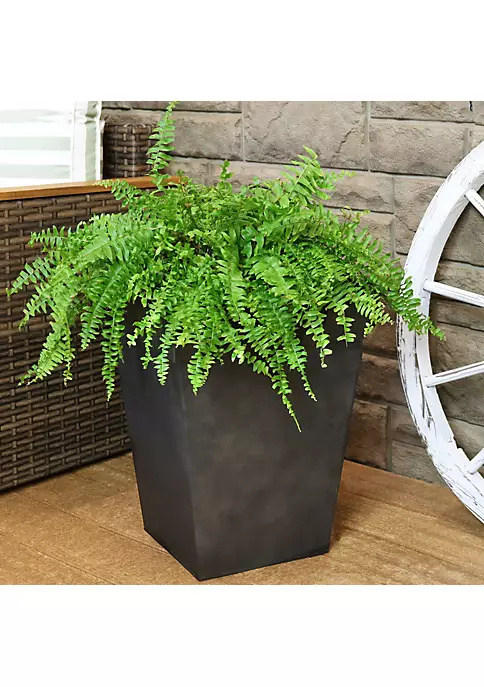 Flash Sale ❤️ Sunnydaze Square Galvanized Steel Planter - Charcoal by Sunnydaze Decor 🧨 3 Flash Sale ❤️ Sunnydaze Square Galvanized Steel Planter - Charcoal by Sunnydaze Decor 🧨