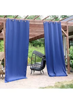 Hot Sale 😀 Outdoor Blackout Curtain Panel - Blue - 52 in x 120 in - Set of 2 by Sunnydaze Decor 😉