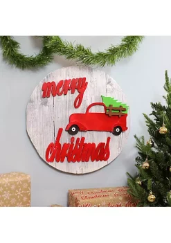 Top 10 ✨ Indoor/Outdoor Wooden Merry 🔔 Christmas Truck Hanging Sign - 22 in by Sunnydaze Decor 😉 -Sunnydaze Decor Shop Belk 3652