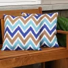 Promo 😀 Sunnydaze 2 Outdoor Decorative Throw Pillows - 17 x 17-Inch - Chevron Bliss by Sunnydaze Decor ❤️ -Sunnydaze Decor Shop Belk 3665