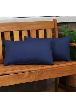 Best reviews of 🎉 Outdoor Lumbar Throw Pillow - Navy - Set of 2 by Sunnydaze Decor 🌟