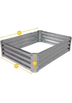 Brand new ✔️ Galvanized Steel Rectangle Raised Garden Bed - Gray - 48 in by Sunnydaze Decor ✔️ -Sunnydaze Decor Shop Belk 3687