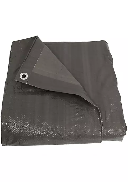 Outlet 🥰 Polyethylene Multi-Purpose Tarp - Dark Gray - 16 ft x 20 ft by Sunnydaze Decor ❤️ 4 Outlet 🥰 Polyethylene Multi-Purpose Tarp - Dark Gray - 16 ft x 20 ft by Sunnydaze Decor ❤️ - Image 2