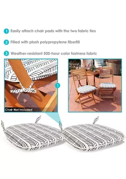 Best deal 👍 Outdoor U-Shaped Seat Cushions - Arrow Stripes - Set of 2 by Sunnydaze Decor 🌟 -Sunnydaze Decor Shop Belk 3697