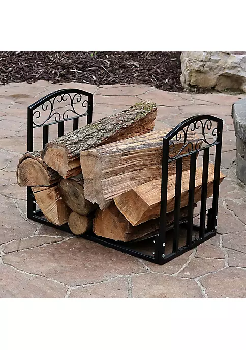 Cheapest 👏 2 ft Designer Steel Firewood Log Rack - Black by Sunnydaze Decor ⭐ 3 Cheapest 👏 2 ft Designer Steel Firewood Log Rack - Black by Sunnydaze Decor ⭐
