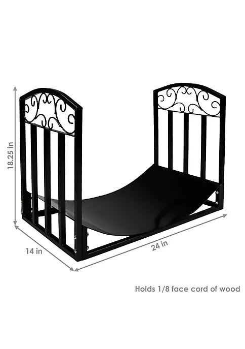 Cheapest 👏 2 ft Designer Steel Firewood Log Rack - Black by Sunnydaze Decor ⭐ 7 Cheapest 👏 2 ft Designer Steel Firewood Log Rack - Black by Sunnydaze Decor ⭐ - Image 5