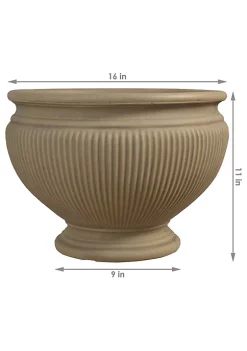 Brand new 🧨 Sunnydaze Elizabeth Outdoor Flower Pot Planter - Beige - 16-Inch - Single by Sunnydaze Decor 🌟 -Sunnydaze Decor Shop Belk 3735