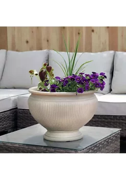 Brand new 🧨 Sunnydaze Elizabeth Outdoor Flower Pot Planter - Beige - 16-Inch - Single by Sunnydaze Decor 🌟 -Sunnydaze Decor Shop Belk 3736