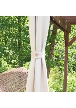 Buy 🛒 Indoor/Outdoor Polyester Curtain Tiebacks - Beige - Set of 2 by Sunnydaze Decor 👏 -Sunnydaze Decor Shop Belk 374