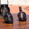 Best Pirce ⌛ Glass/Aluminum Grinning Skull Tabletop Torches - Black - Set of 2 by Sunnydaze Decor 🔥 -Sunnydaze Decor Shop Belk 3743