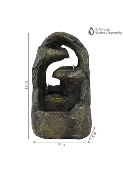 Flash Sale 😉 Sunnydaze Cavernous Rock Tiers Indoor Tabletop Water Fountain - 12-Inch by Sunnydaze Decor ⭐ -Sunnydaze Decor Shop Belk 3758