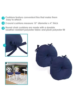 Cheap ✨ Outdoor Round Bistro Seat Cushions - Blue - Set of 2 by Sunnydaze Decor 😍 11 Cheap ✨ Outdoor Round Bistro Seat Cushions - Blue - Set of 2 by Sunnydaze Decor 😍 -Sunnydaze Decor Shop Belk 3773