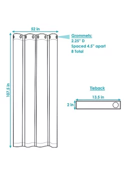 Cheapest 😉 Outdoor Blackout Curtain Panel - Gray - 52 in x 108 in by Sunnydaze Decor ✔️ -Sunnydaze Decor Shop Belk 3780