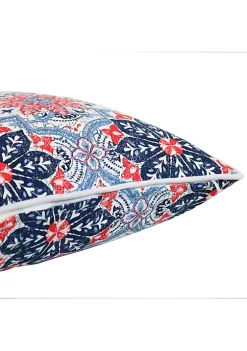 Brand new 🎁 Indoor/Outdoor Square Throw Pillow - 16 in - Red/Blue Floral by Sunnydaze Decor 😍 -Sunnydaze Decor Shop Belk 3801