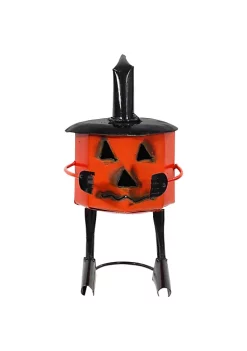 Flash Sale ⌛ Witchy Pumpkin 💀 Halloween Metal Art Statue - 13.25 in by Sunnydaze Decor 🔔 -Sunnydaze Decor Shop Belk 3806