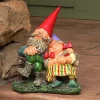 Outlet 🎁 Sunnydaze Al & Anita on Bench Gnome - 8-Inch by Sunnydaze Decor 🧨 -Sunnydaze Decor Shop Belk 381