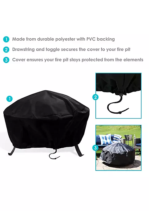 Best Sale ๐ฏ 36 in Weather-Resistant PVC Round Fire Pit Cover - Black by Sunnydaze Decor ๐ 6 Best Sale ๐ฏ 36 in Weather-Resistant PVC Round Fire Pit Cover - Black by Sunnydaze Decor ๐ - Image 4
