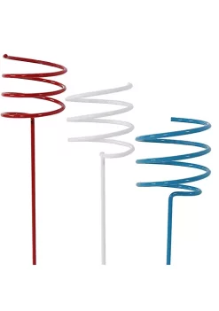 Outlet 😀 32 in Steel Drink Holder Stakes - Red/White/Blue - Set of 6 by Sunnydaze Decor ⌛ -Sunnydaze Decor Shop Belk 3860