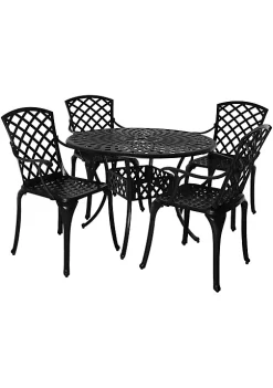 Top 10 ๐ Crossweave Design Cast Aluminum 5-Piece Patio Dining Set - Black by Sunnydaze Decor ๐ 8 Top 10 ๐ Crossweave Design Cast Aluminum 5-Piece Patio Dining Set - Black by Sunnydaze Decor ๐ -Sunnydaze Decor Shop Belk 3986