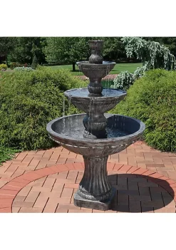 Best deal ✨ Classic Designer Polystone Outdoor 3-Tier Fountain - Dark Brown by Sunnydaze Decor 🧨