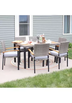 Top 10 😉 Carlow Resin Wicker 7-Piece Patio Dining Set - Gray/Stone Gray by Sunnydaze Decor 👍 13 Top 10 😉 Carlow Resin Wicker 7-Piece Patio Dining Set - Gray/Stone Gray by Sunnydaze Decor 👍 -Sunnydaze Decor Shop Belk 4013
