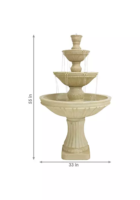 Brand new ๐ Classic Designer Polystone Outdoor 3-Tier Fountain - White by Sunnydaze Decor โ 7 Brand new ๐ Classic Designer Polystone Outdoor 3-Tier Fountain - White by Sunnydaze Decor โ - Image 5