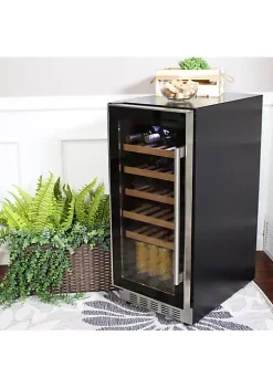 Wholesale 🛒 33-Bottle Stainless Steel Slim Single Zone Beverage Refrigerator by Sunnydaze Decor 🌟