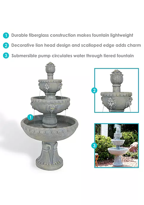 Top 10 ๐ Lion Head Fiberglass Outdoor 4-Tier Water Fountain by Sunnydaze Decor โ 6 Top 10 ๐ Lion Head Fiberglass Outdoor 4-Tier Water Fountain by Sunnydaze Decor โ - Image 4