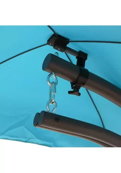 New 🔥 Floating Lounge Chair and Umbrella/Curved Stand - Teal - Set of 2 by Sunnydaze Decor ⭐ -Sunnydaze Decor Shop Belk 4116