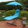 Best deal 🎉 Floating Lounge Chair with Canopy/Arc Stand - Teal - Set of 2 by Sunnydaze Decor 🛒