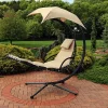 Budget 💯 Floating Lounge Chair with Umbrella and Stand - Beige - Set of 2 by Sunnydaze Decor 😉 -Sunnydaze Decor Shop Belk 4124