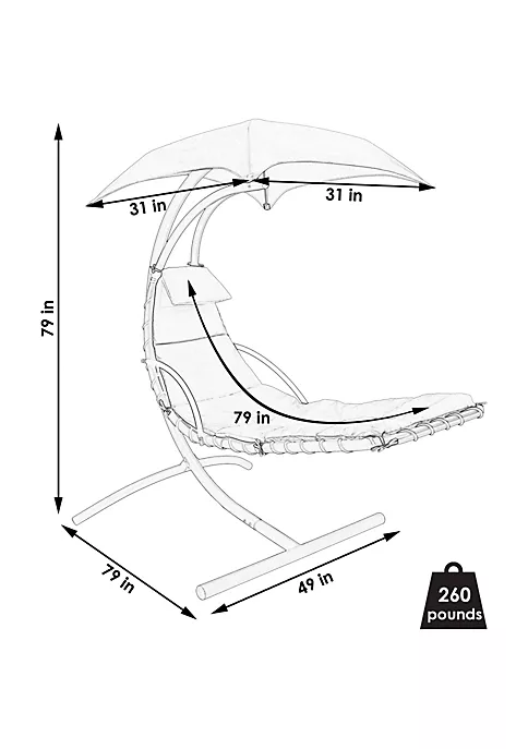 Coupon ๐ Floating Lounge Chair with Canopy/Arc Stand - Red - Set of 2 by Sunnydaze Decor โ 6 Coupon ๐ Floating Lounge Chair with Canopy/Arc Stand - Red - Set of 2 by Sunnydaze Decor โ - Image 4
