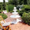 Budget 🥰 Fruit Top Fiberglass Outdoor 3-Tier Water Fountain - White by Sunnydaze Decor ✨ -Sunnydaze Decor Shop Belk 4139