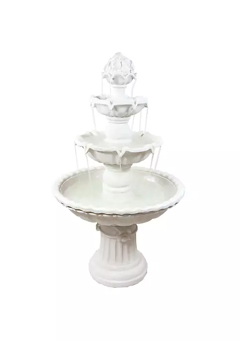 Budget ๐ฅฐ Fruit Top Fiberglass Outdoor 3-Tier Water Fountain - White by Sunnydaze Decor โจ 4 Budget ๐ฅฐ Fruit Top Fiberglass Outdoor 3-Tier Water Fountain - White by Sunnydaze Decor โจ - Image 2