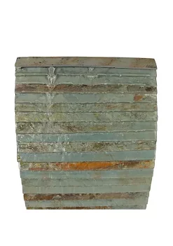 Outlet ✨ Spiraling Slate Water Fountain Tower with LED Lights - 49 in by Sunnydaze Decor 🤩 -Sunnydaze Decor Shop Belk 4157