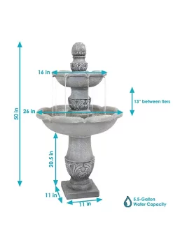 Buy 🔔 French Garden Reinforced Concrete Outdoor 2-Tier Water Fountain by Sunnydaze Decor ✨ -Sunnydaze Decor Shop Belk 4164