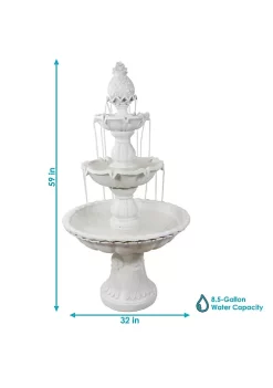 Cheapest ⭐ Welcome Fiberglass Outdoor 3-Tier Water Fountain by Sunnydaze Decor 😀 -Sunnydaze Decor Shop Belk 4179