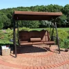 Outlet ๐ 3-Person Steel Patio Swing Bench with Side Tables/Canopy - Brown by Sunnydaze Decor ๐ฅ 2 Outlet ๐ 3-Person Steel Patio Swing Bench with Side Tables/Canopy - Brown by Sunnydaze Decor ๐ฅ -Sunnydaze Decor Shop Belk 4181