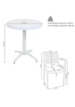 Top 10 🧨 Astana Plastic 3-Piece Patio Dining Table and Chairs Set - Green by Sunnydaze Decor 👍 -Sunnydaze Decor Shop Belk 4197