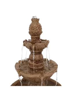Deals 💯 Pineapple Resin Outdoor 4-Tier Water Fountain - Earth by Sunnydaze Decor 🥰 -Sunnydaze Decor Shop Belk 4247