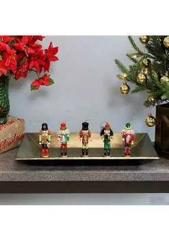 Budget ⌛ Nutcracker 5-Piece 🎄 Christmas Ornament Set - 5.25 in - Red/Green by Sunnydaze Decor 🥰 -Sunnydaze Decor Shop Belk 426