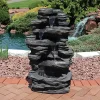 Hot Sale 😍 Rock Falls Electric Waterfall Fountain with LED Lights - 39 in by Sunnydaze Decor 👏 -Sunnydaze Decor Shop Belk 4262
