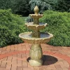 Coupon 👍 Classic Tulip Polystone Outdoor 3-Tier Fountain - Stone by Sunnydaze Decor ✨
