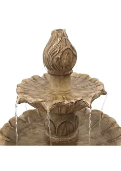 Coupon 👍 Classic Tulip Polystone Outdoor 3-Tier Fountain - Stone by Sunnydaze Decor ✨ -Sunnydaze Decor Shop Belk 4276