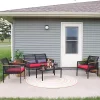 Cheap ⭐ Coachford Rattan 4-Piece Patio Furniture Set - Red Cushions by Sunnydaze Decor ✔️ 2 Cheap ⭐ Coachford Rattan 4-Piece Patio Furniture Set - Red Cushions by Sunnydaze Decor ✔️ -Sunnydaze Decor Shop Belk 4300