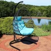 Promo ⌛ Resin Wicker Hanging Egg Chair with Steel Stand/Cushions - Blue by Sunnydaze Decor ✔️ 1 Promo ⌛ Resin Wicker Hanging Egg Chair with Steel Stand/Cushions - Blue by Sunnydaze Decor ✔️ -Sunnydaze Decor Shop Belk 4311
