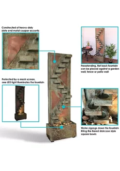 Top 10 ๐ Copper/Slate Staircase Water Fountain with LED Lights - 48 in by Sunnydaze Decor โ 11 Top 10 ๐ Copper/Slate Staircase Water Fountain with LED Lights - 48 in by Sunnydaze Decor โ -Sunnydaze Decor Shop Belk 4323